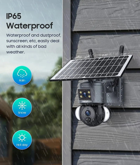 Shiwojia 4K 8MP Solar Camera - Outdoor Security With Humanoid Tracking And Power