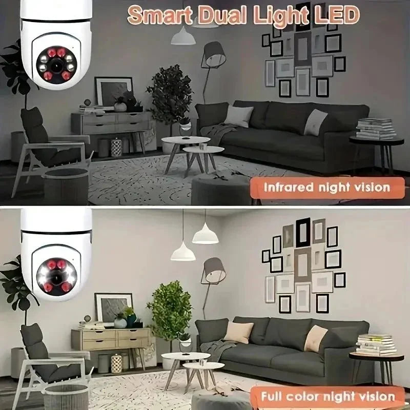 Smart Bulb Security Camera 360 Degree WiFi 5GHz Outdoor E27 Socket See Angles