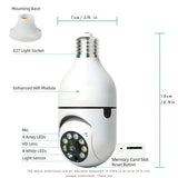 Smart Bulb Security Camera 360 Degree WiFi 5GHz Outdoor E27 Socket See Angles