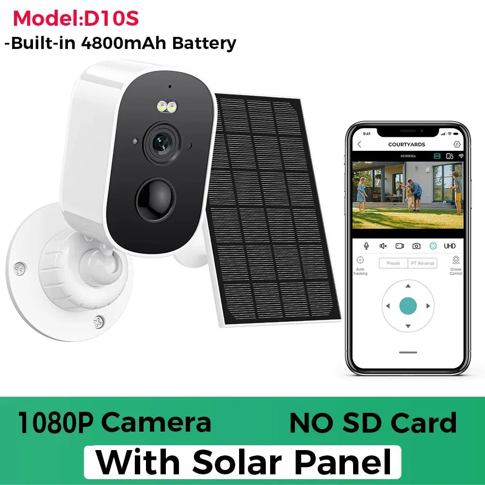 SolarGuard 1080P Solar Outdoor Camera - PIR Motion Alarm With Cloud StorageX Pro