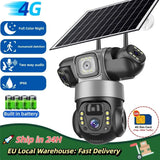 SolarGuard 4G Outdoor Solar Camera - Triple Lens 10X Zoom PIR Detection IP66 Pro