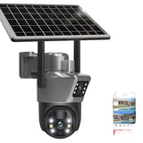 SolarGuard 8MP 4K WiFi Solar Camera - Dual Lens PTZ Wireless Surveillance System