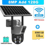SolarGuard 8MP 4K WiFi Solar Camera - Dual Lens PTZ Wireless Surveillance System