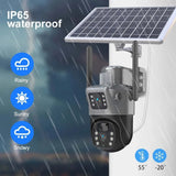 SolarGuard 8MP 4K WiFi Solar Camera - Dual Lens PTZ Wireless Surveillance System