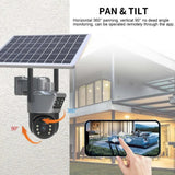 SolarGuard 8MP 4K WiFi Solar Camera - Dual Lens PTZ Wireless Surveillance System