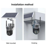 SolarGuard 8MP 4K WiFi Solar Camera - Dual Lens PTZ Wireless Surveillance System