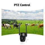 SZSINOCAM US 4G Solar Outdoor Security Camera With Human Detection Night Vision