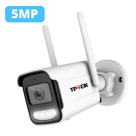 TPTEK 8MP 4K IP Camera - AI Human Detects Outdoor Bullet Surveillance With iCSee