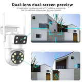 Tuya 4K 8MP Dual Lens PTZ WiFi Camera AI Auto Tracking Dual Screen Outdoor IP66X