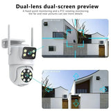 Tuya 4K 8MP Dual Lens PTZ WiFi Camera AI Auto Tracking Dual Screen Outdoor IP66X
