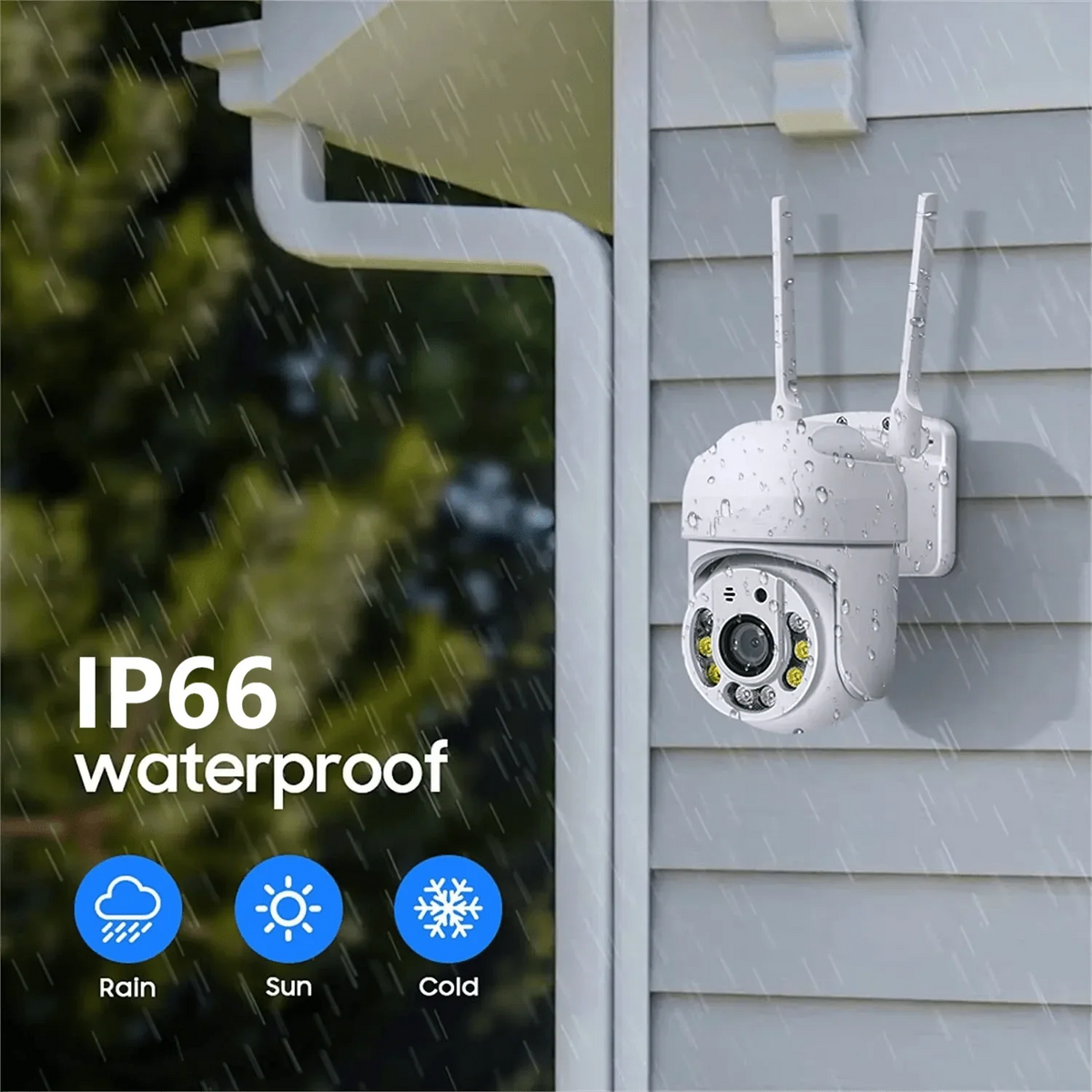Tuya 4MP PTZ WIFI Outdoor Security Cameras - IP66 Weatherproof With AI Tracking
