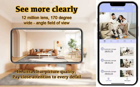 UN6 Ultra Mini 0.9 Inch Camera With Night Vision And Motion Detection For Home
