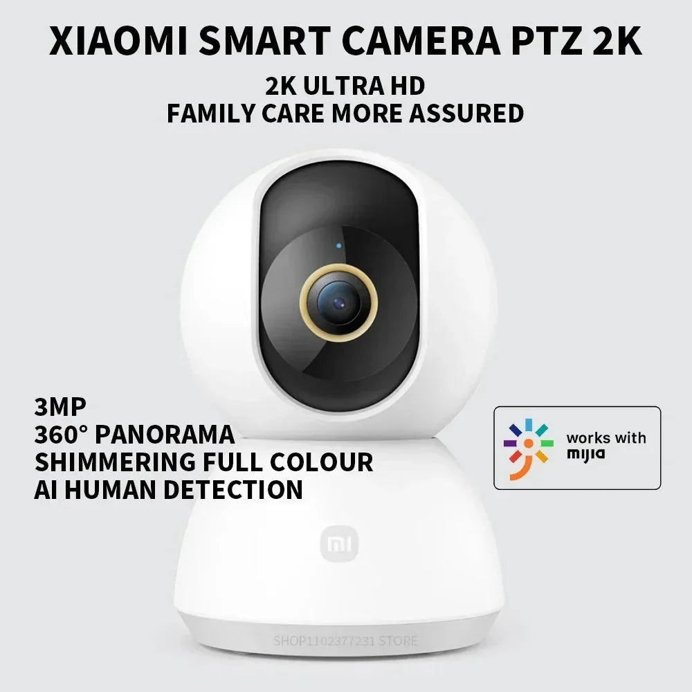 Xiaomi Mi PTZ 2K Security Camera - 360 Degree Coverage AI Detection Night Vision